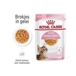 Royal Canin Kitten Sterilised Gelee - Beutel -Beeztees Store royal canin kitten sterilised in jelly maaltijdzakje 207227 0500 none