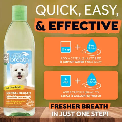 TropiClean - Fresh Breath Plus Skin & Coat Water Additive – Bild 2